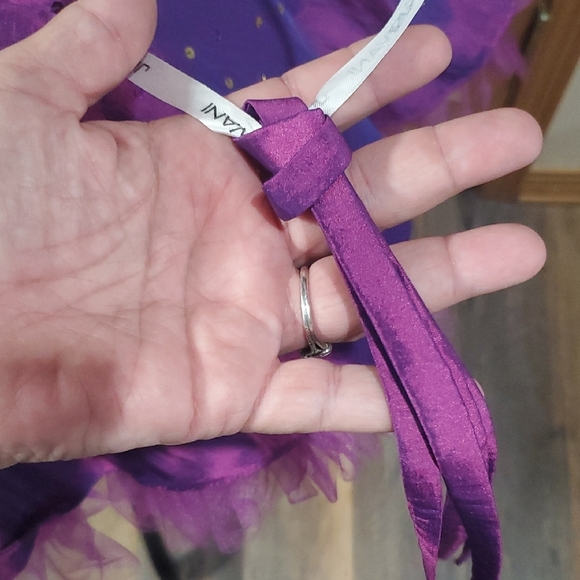 Jovani Sequined Mini Dress in Purple and Gold - Picture 8 of 11